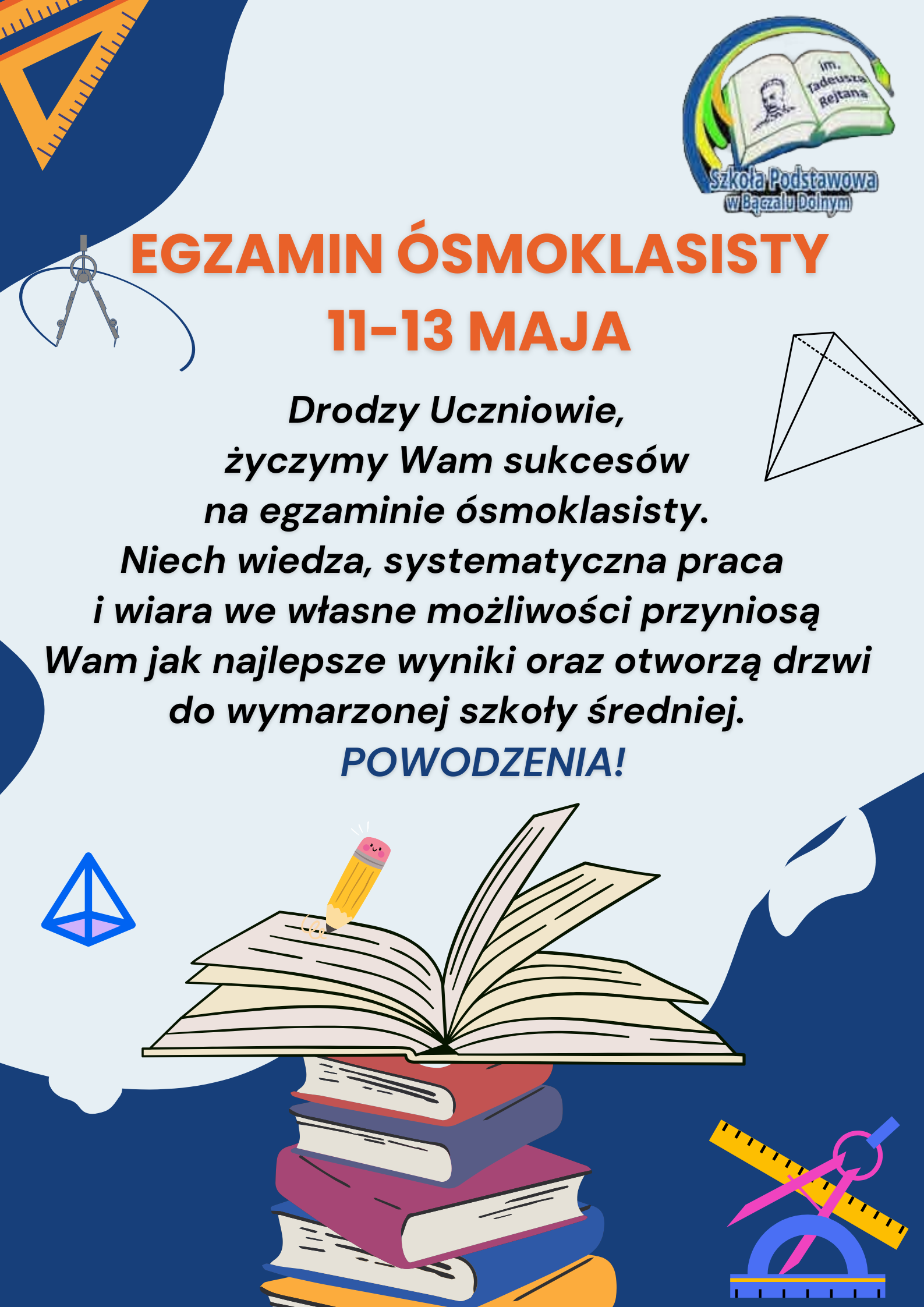 życzenia powodzenia na&nbsp;egzaminie &oacute;smoklasisty