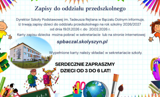 plakat  - informacja o rekrutacji