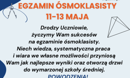 życzenia powodzenia na egzaminie ósmoklasisty