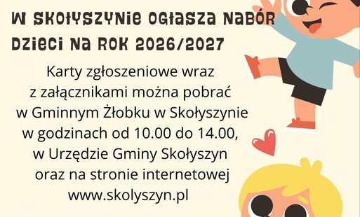Plakat z informacjami o naborze.
